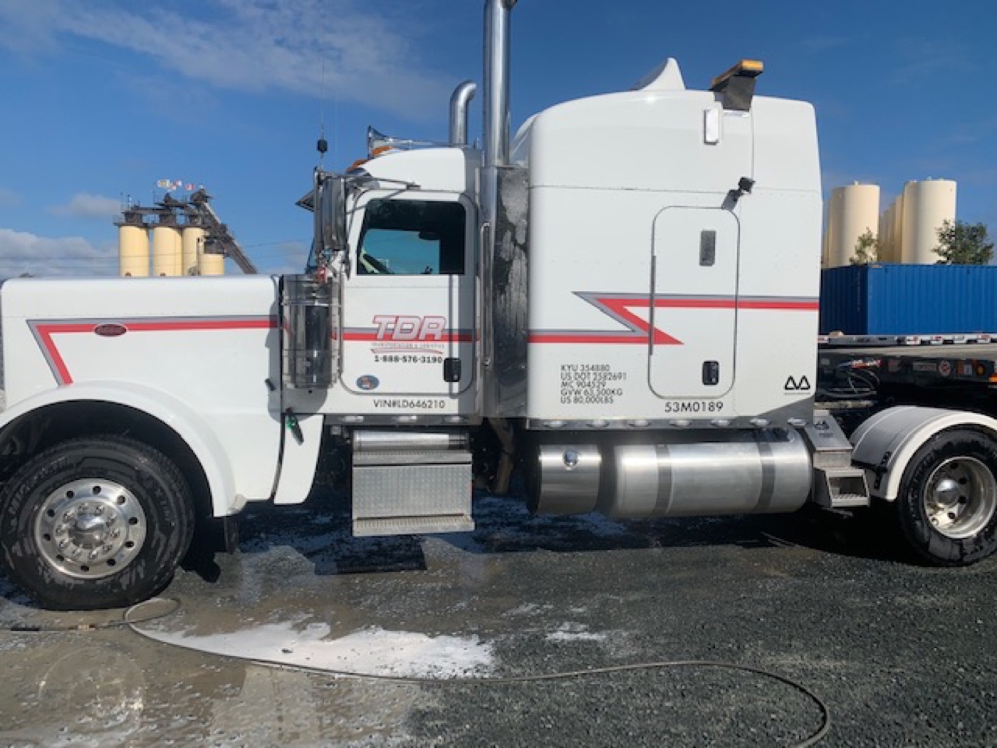 Highway tractor after washing by O'Brien's Faster Blaster