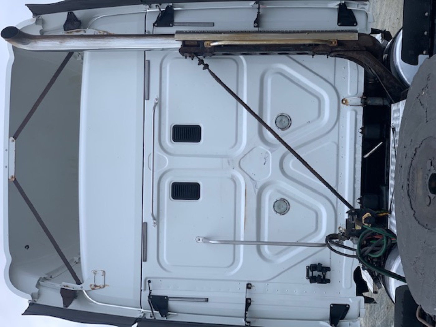 Cab door after washing by O'Brien's Faster Blaster